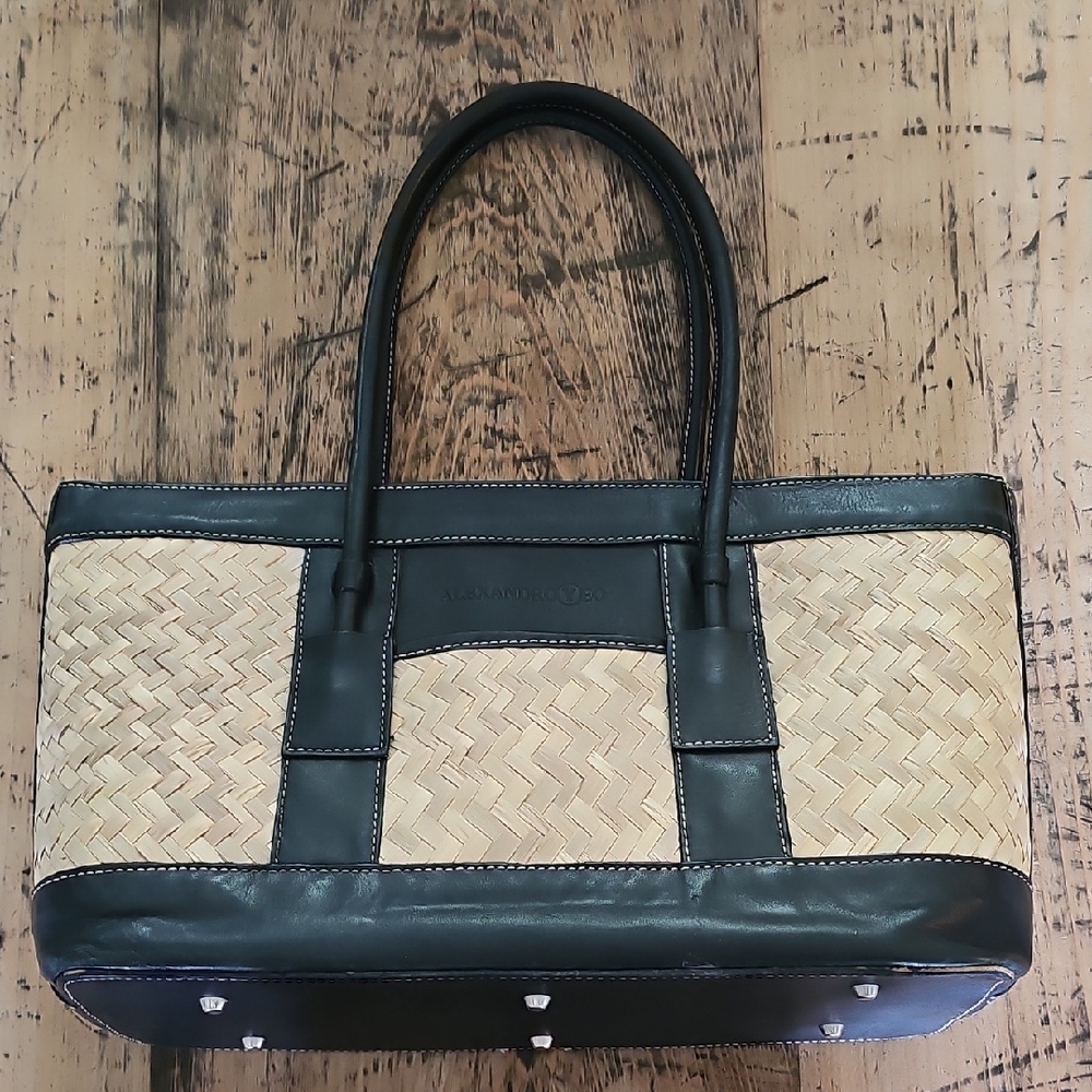 ALEXANDRO YEO Woven Open Top Satchel‎ Handbag